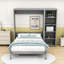 Lit escamotable en bois avec tablettes, conception pliable peu encombrante-1728178214-1728178213