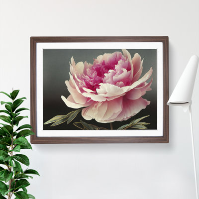 Uplifting Peony Flower - Framed Print
