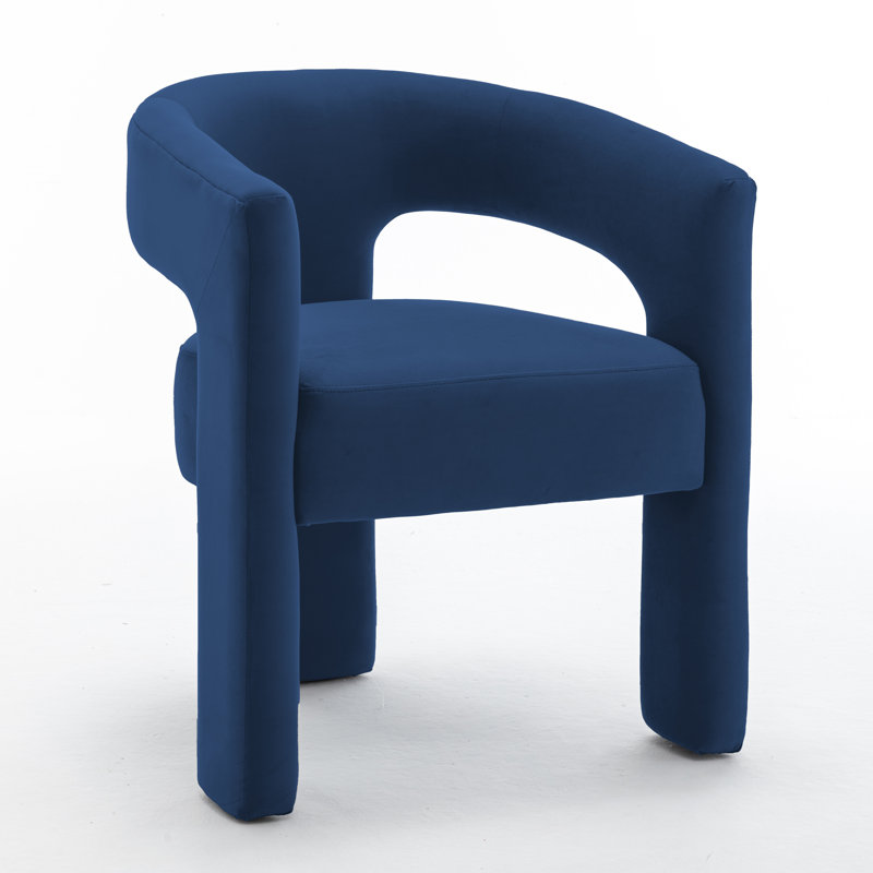 Demita 19.49'' H Tufted Velvet Upholstered Armchair, Navy