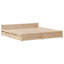 Solid Wood Drawers Bed Frame-695199893