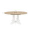 Table de salle à manger pour table de ferme extensible 59 po x 43 po avec tréteau amovible en forme de X et base blanche