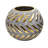 Regal Round Stone Vase with Gold Accents-1237417015