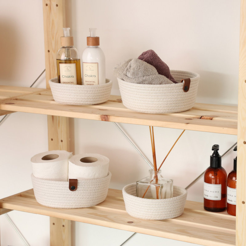 Ebern Designs Decorative Basket, Ecru
