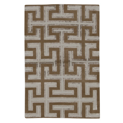 Tapis doré de haute qualité noué à la main