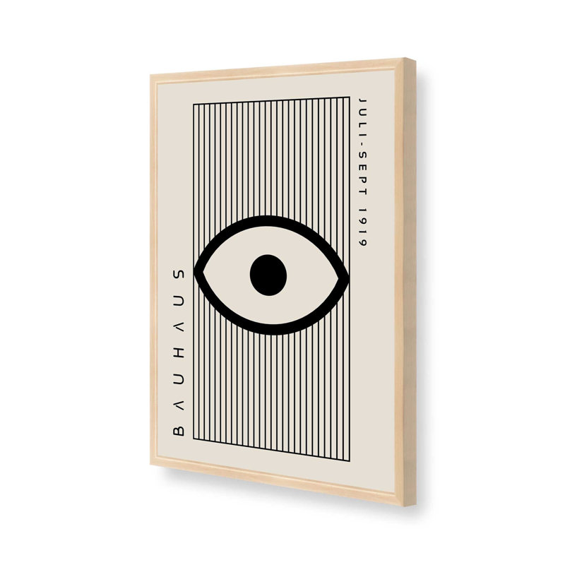 Imprimé géométrique Bauhaus, H 37 po x l 25 po, Érable brut