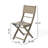 Wood Folding Table 43.5'' - Water Outdoor Feature Weather & Resistance, Grey, Slatted, Compact Storage