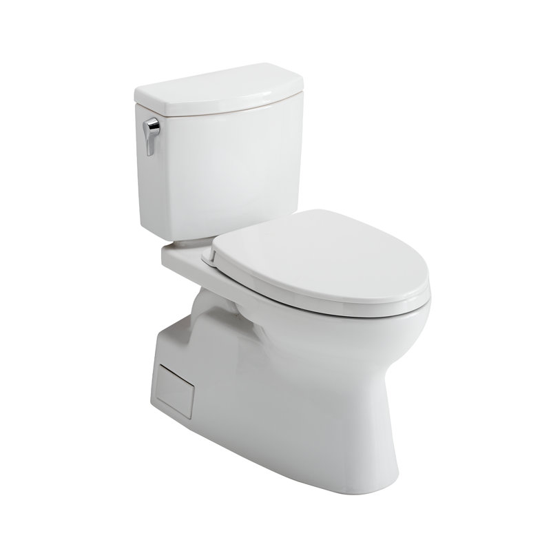 TOTO® Vespin® II 1G Two-Piece Elongated 1.0 GPF Universal Height Toilet with CEFIONTECT and SS124 SoftClose Seat, WASHLET+ Ready, Cotton White