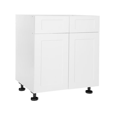 Quick Assemble Modern Style, Shaker White 27 in. Base Kitchen Cabinet,1 Drawer (27 in. W x 24 in. D x 34.50 in. H) -  Cambridge, SA-BU27-SW