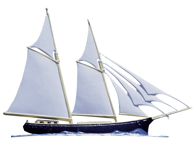 Rooftop 30" Schooner Weathervane, Black