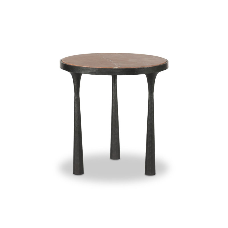 Billings End Table, Rust Top/Gray Base