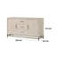 Buffet console Rozie, 3 tiroirs, 2 portes, bois gris, 60 pouces