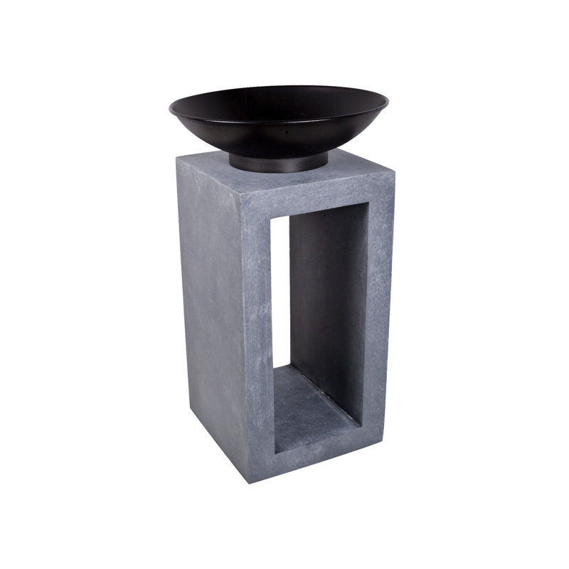 Wood Burning Fire Pit Column, H 69cm x W 40cm x D 40cm