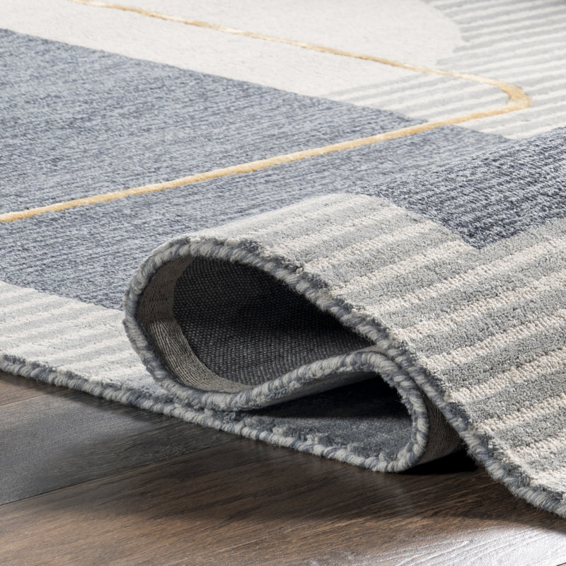 Brayden Studio® Shelley Abstract Striped Wool Area Rug & Reviews | Wayfair