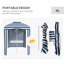 Parasol de plage portatif Outsunny 5,8 pi x 5,8 pi-683840533
