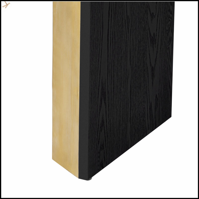 Console élégante Mirod, conception de cheminée, simple et fonctionnelle avec plateau en placage de bois de haute qualité, polyvalente pour le couloir, le salon ou l'entrée