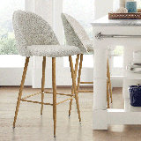 26“  Set of 2  Benoni Upholstered Counter Stools