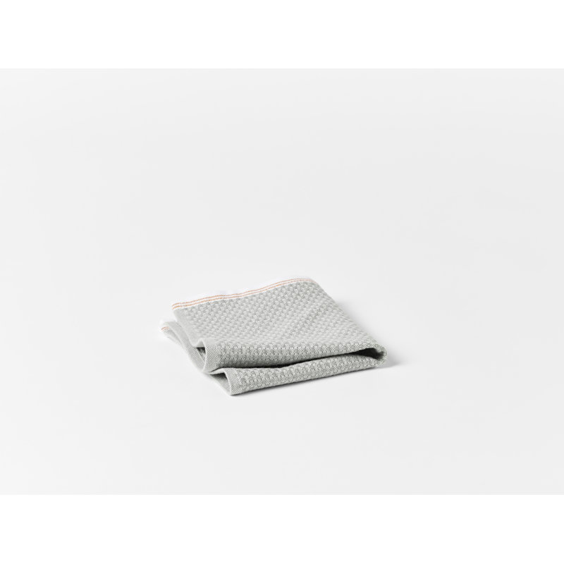 Mediterranean Organic Towel Set, Deep Pewter/Tangerine, 6 Piece Towel Set