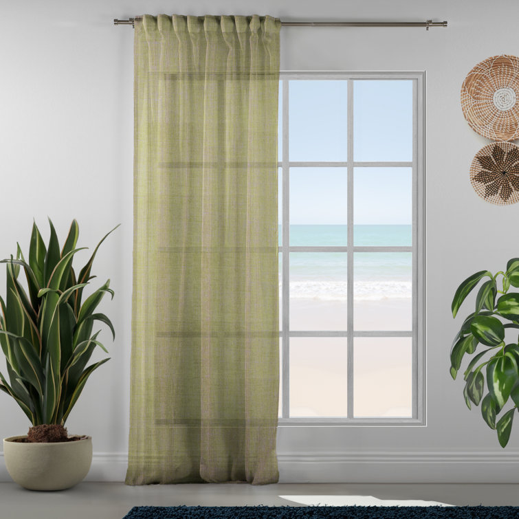 Linen Sheer Single Curtain Panel