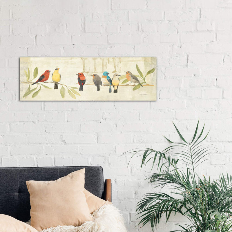 Adoration Of The Magpie Panel Ii by Avery Tillmon - Wrapped Canvas Panoramic Painting, 30.48 cm H x 91.44 cm W x 3.175 cm D