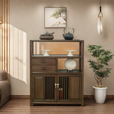 Simple Solid Wood Home Dining Accent Cabinet