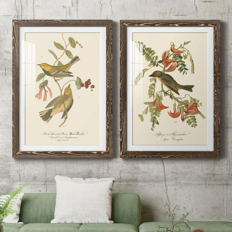 Reproduction encadrée en bois vert, H 43,5 po x l 31,5 po x P 1 po, Papier, cadre noyer