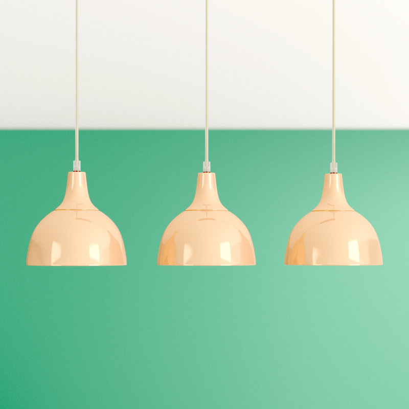 Caffrey 3 - Light Kitchen Island Pendant, Copper
