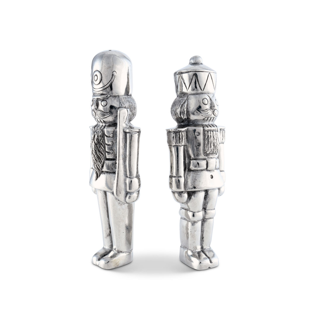 Vagabond House Pewter Nutcracker Salt and Pepper Shaker Set Vagabond House