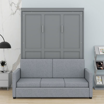 Lit escamotable mural Murphy avec coussin