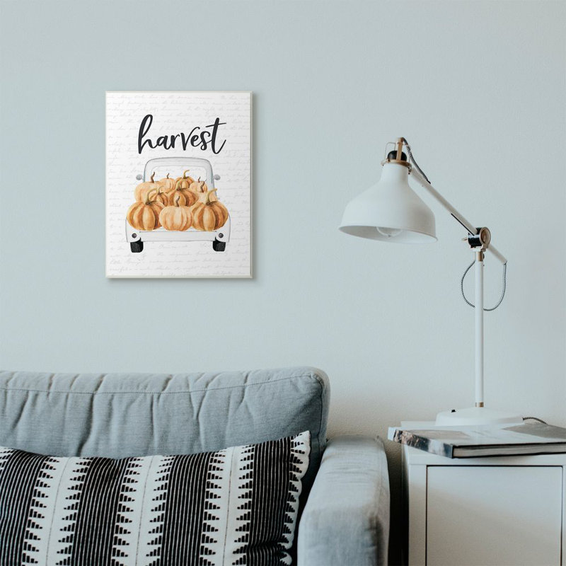 «Harvest Pumpkin Truck», impression, H 19 po x l 13 po, Plaque murale