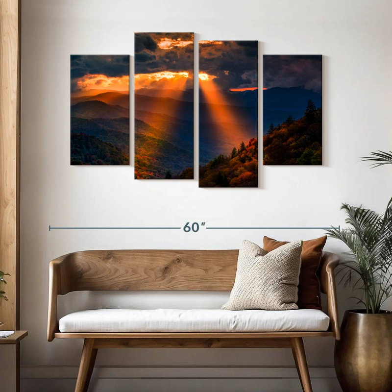 Alvord Sunrise At Smoky Mountain, H 32 po x l 52 po
