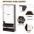 Shoe Rack, Shoe Storage Cabinet With 3 White Panel Flip Drawers, Modern Narrow Freestanding 3 -Tier Shoe Organizer For Entryway,Doorway, Hallway, 3-4 Spaces (Walnut I)