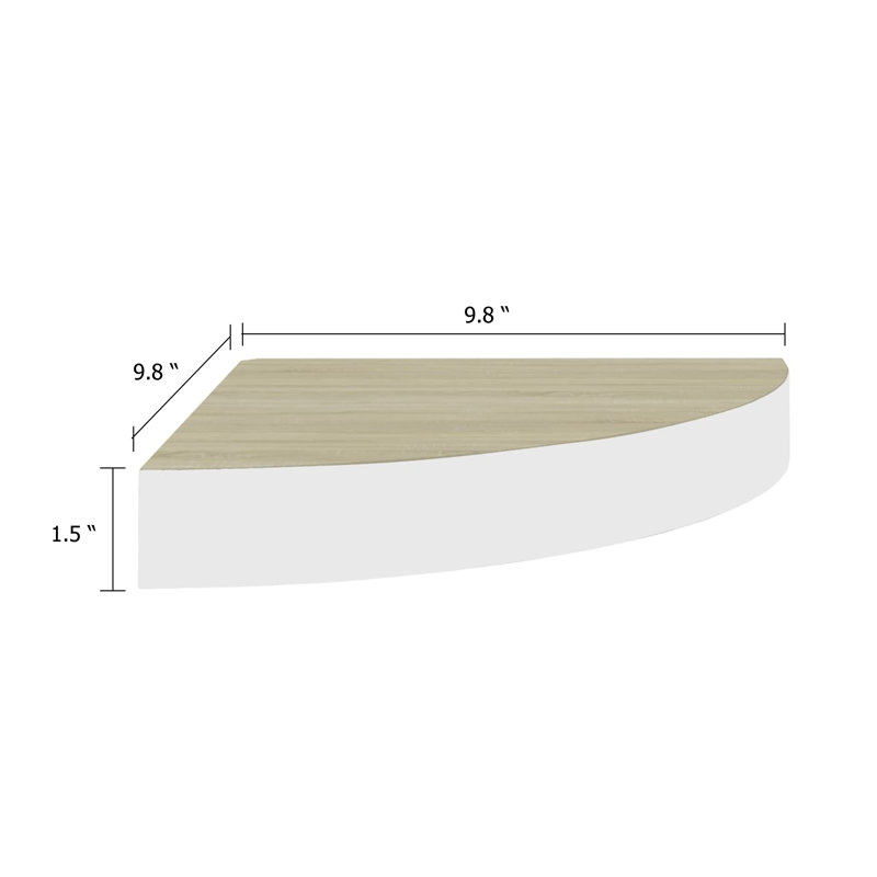 Ensemble de 2 tablettes murales Phoebs, Chêne / Blanc
