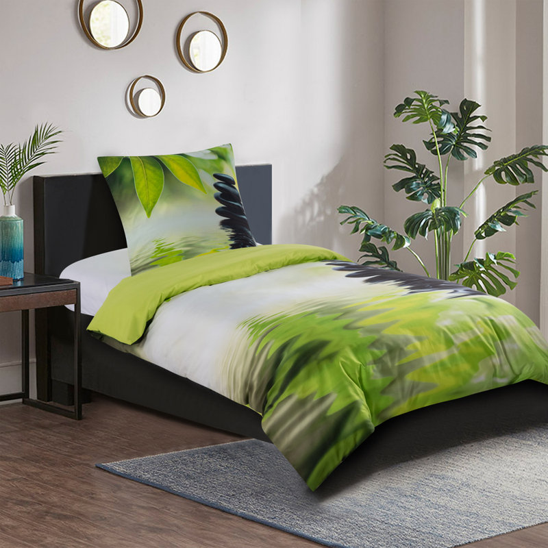 Cotton No Pattern Duvet Cover Set with Pillowcases Included