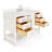 Moille Laveda 55" Single Bathroom Vanity in White, with 1.5 Pure White Quartz Top, Rectangle Sink-3625792-53427258