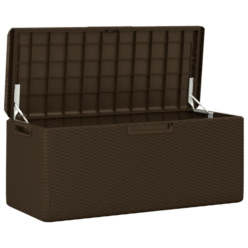 92.5 Gallons Polypropylene Deck Box, Brown