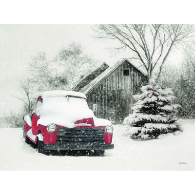 " Red Chevy In Snow "
