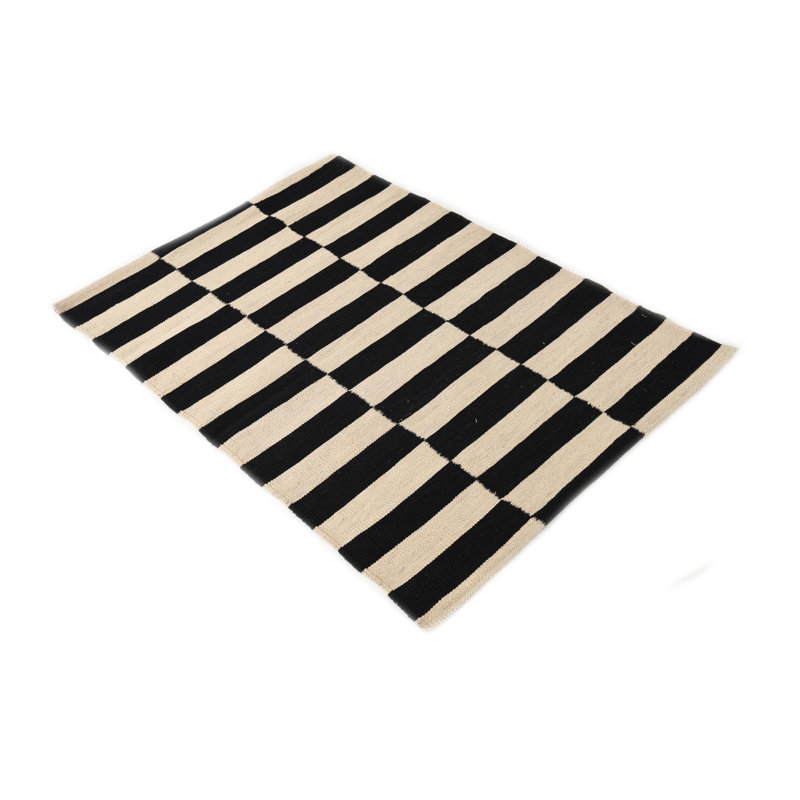 Tapis noir et blanc Parrett