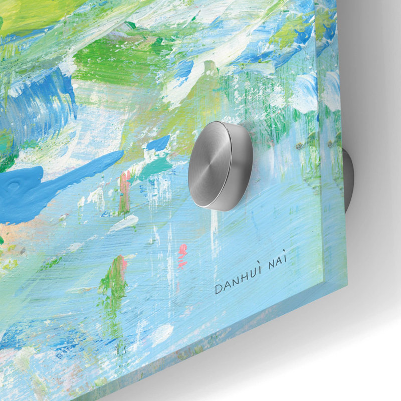 Art mural en verre «Exuant Summer» par Danhui Nai, H 24 po x l 24 po x P 0,2 po