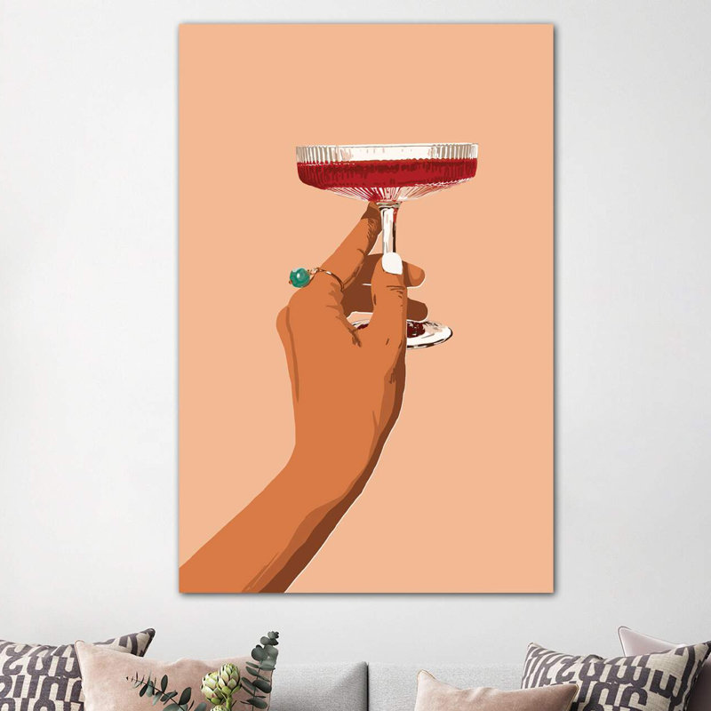 Cheers To Love, Laughter & Happily Ever After - Wrapped Canvas Print, 152.4cm H x 101.6cm W x 3.81cm D
