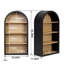 4-Tier  Arched Bookshelf, 43" Tall Arched Bookcase With Storage Shelves Stylish Design, Stable & Safe Storage