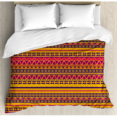 Farmhouse / Country Polyester Geometric Shapes Duvet Cover