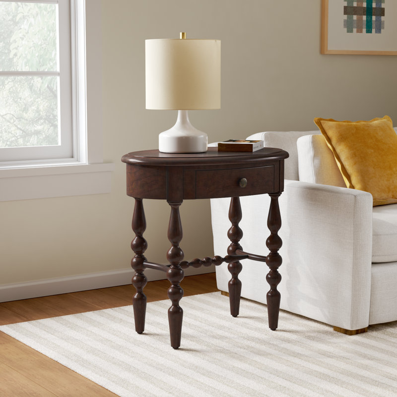 End Table with Storage, Tobacco