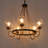 Yedidal 5-Light Dimmable Shaded Wagon Wheel Chandelier