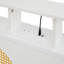 Cadre de lit simple avec tête de lit, lit plateforme avec DEL et station de charge