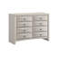 Ensemble de chambre à coucher Queen, zinc blanc antique, 5 pièces avec 2 tables de chevet et une commode-136170696