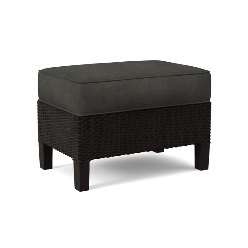 Gibraltar Ottoman, Beige Performance Fabric; 0851-73, Antique Black