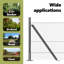 Fence Post Set Set Of 2 Metal Medium Durable-1477023832-1477023835