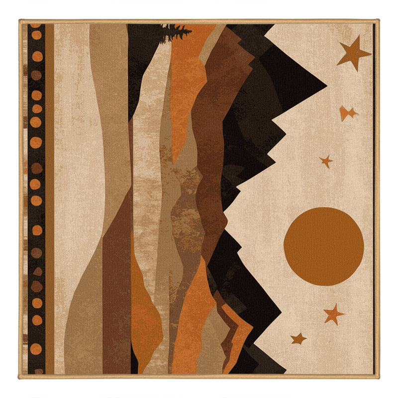 Obsidian Horizon Rug, Square 6'