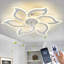 Ventilateurs de plafond à fleur avec lumières et télécommande, ventilateur de plafond encastré moderne à profil bas de 33,5 pouces, luminaire à DEL à intensité variable,-566361190-552806626