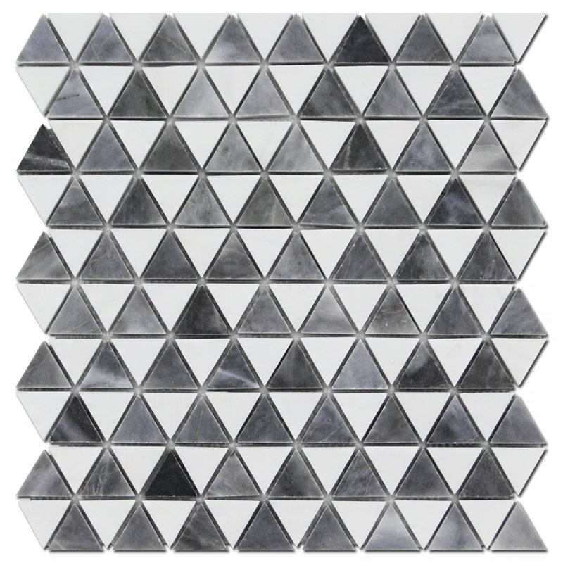 DIAMOND MOSAIC TILES, White/Bardiglio